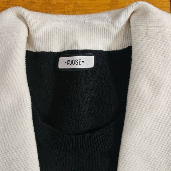 Kuose Women's Knit Sweater Dress Black Size Large - Picture 6 of 9